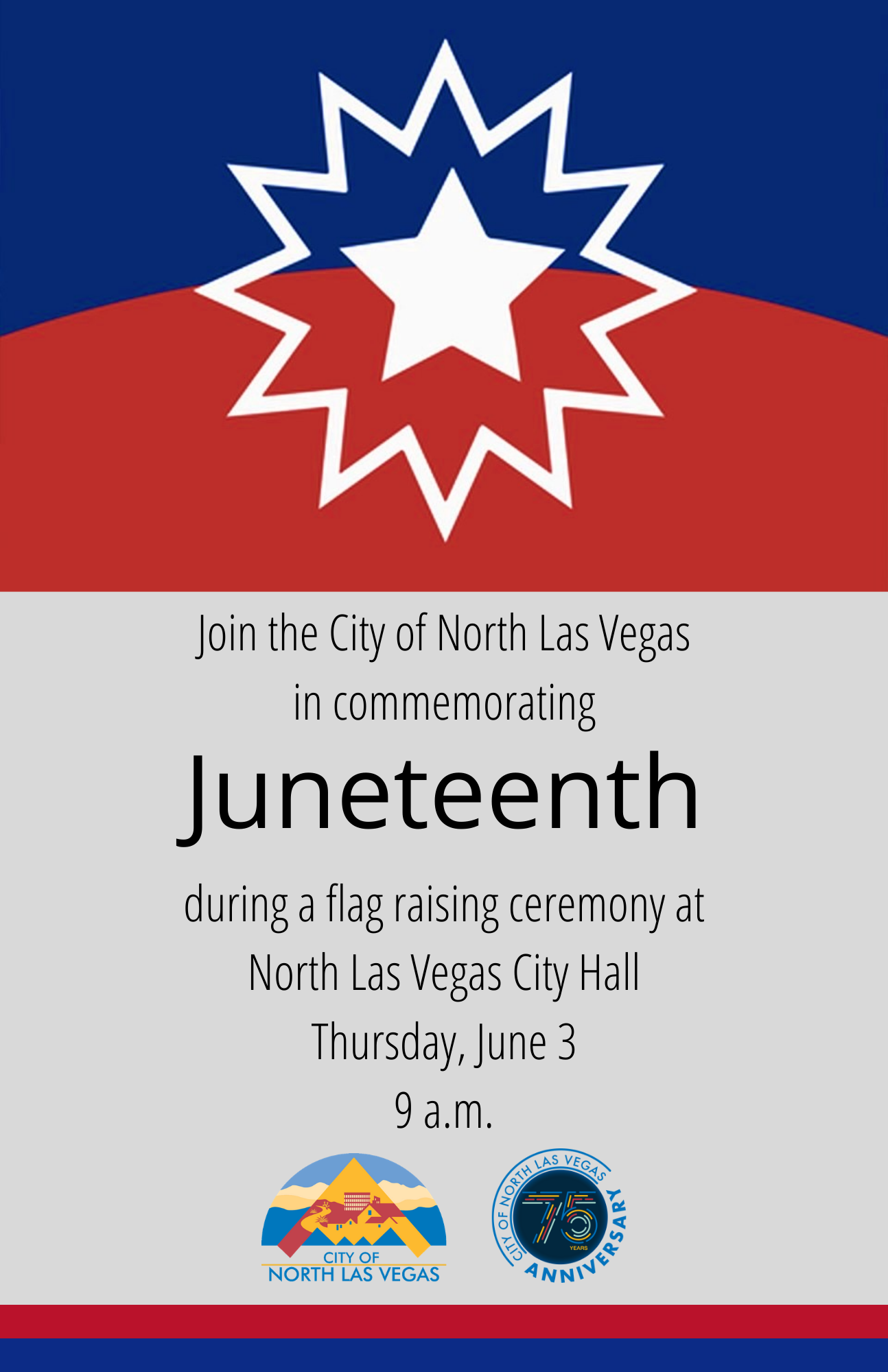 TOMORROW The City of North Las Vegas is hosting a flag raising